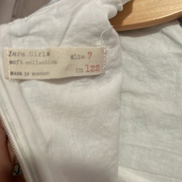 Zara Girls blue printed short sleeve dress - Picture 5 of 5
